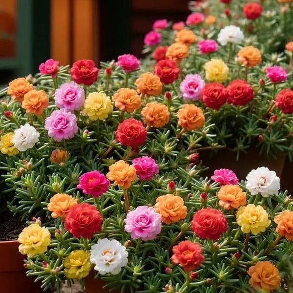 🌸Graines de pourpier d'été – 🌿Graines de fleurs vivaces / Grandes fleurs / Facile à cultiver