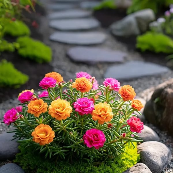 🌸Graines de pourpier d'été – 🌿Graines de fleurs vivaces / Grandes fleurs / Facile à cultiver